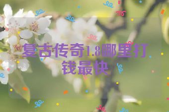 复古传奇1.8哪里打钱最快