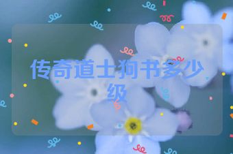 传奇道士狗书多少级