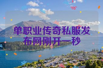 单职业传奇私服发布网刚开一秒