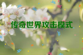 传奇世界攻击模式