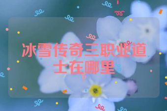 冰雪传奇三职业道士在哪里
