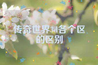 传奇世界3d各个区的区别