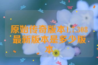 原始传奇版本1.7.308最新版本是多少版本