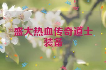 盛大热血传奇道士装备