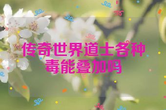 传奇世界道士各种毒能叠加吗