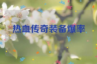 热血传奇装备爆率