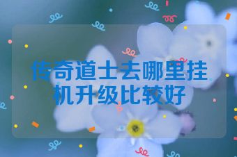 传奇道士去哪里挂机升级比较好