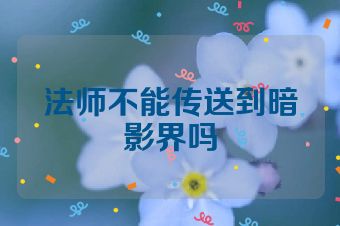 法师不能传送到暗影界吗