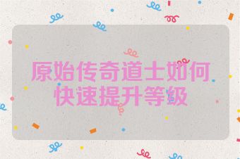原始传奇道士如何快速提升等级