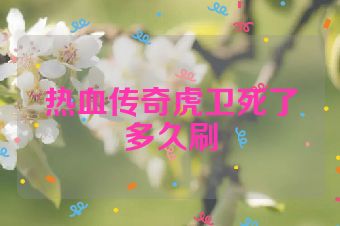 热血传奇虎卫死了多久刷