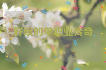 好玩的单职业传奇