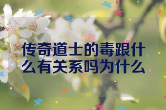 传奇道士的毒跟什么有关系吗为什么