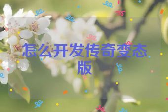 怎么开发传奇变态版