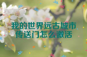 我的世界远古城市传送门怎么激活