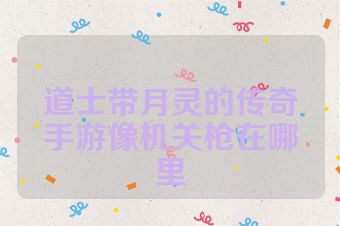道士带月灵的传奇手游像机关枪在哪里