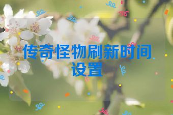 传奇怪物刷新时间设置