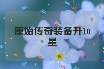 原始传奇装备升10星