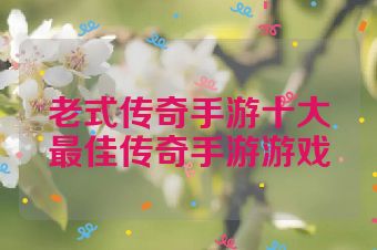 老式传奇手游十大最佳传奇手游游戏