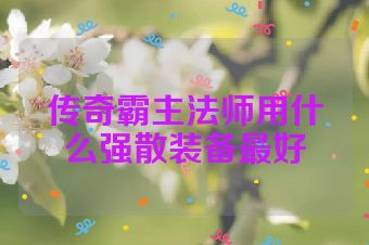 传奇霸主法师用什么强散装备最好