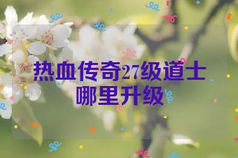 热血传奇27级道士哪里升级