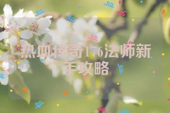 热血传奇176法师新手攻略