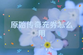 原始传奇充券怎么用