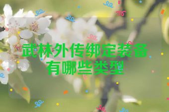 武林外传绑定装备有哪些类型