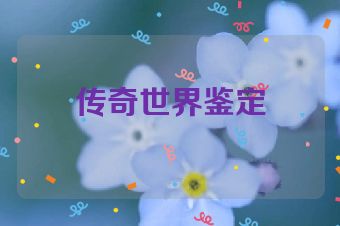传奇世界鉴定