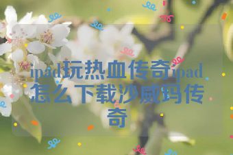 ipad玩热血传奇ipad怎么下载沙威玛传奇