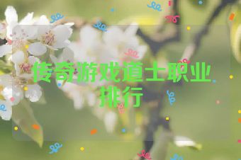 传奇游戏道士职业排行