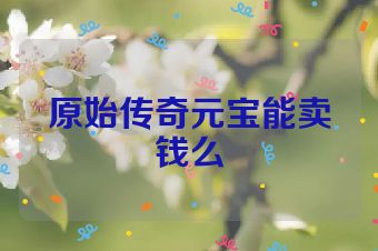 原始传奇元宝能卖钱么