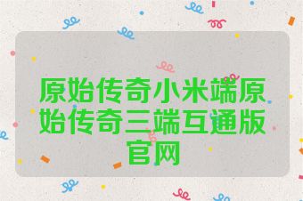 原始传奇小米端原始传奇三端互通版官网