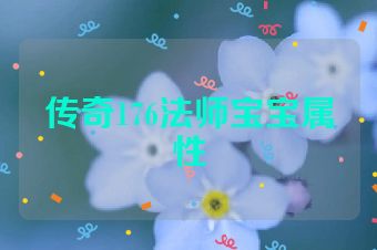 传奇176法师宝宝属性