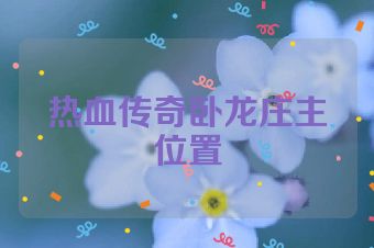 热血传奇卧龙庄主位置