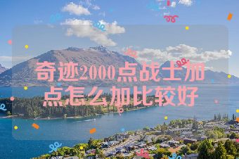奇迹2000点战士加点怎么加比较好