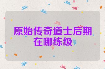 原始传奇道士后期在哪练级
