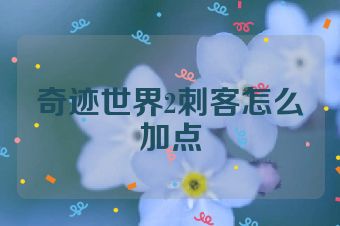 奇迹世界2刺客怎么加点