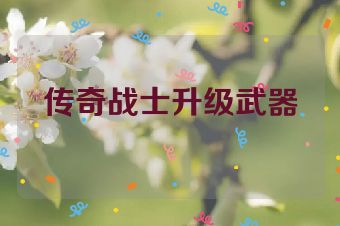 传奇战士升级武器