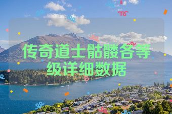 传奇道士骷髅各等级详细数据