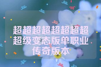 超超超超超超超超超级变态版单职业传奇版本