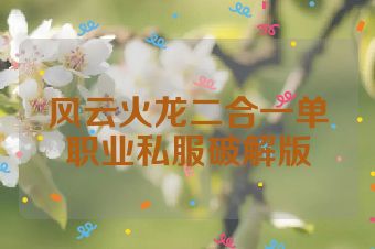 风云火龙二合一单职业私服破解版