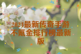 2024最新传奇手游不氪金排行榜最新版