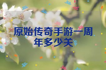 原始传奇手游一周年多少关