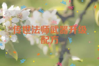 传世法师武器升级配方