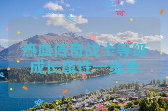 热血传奇战士等级成长属性一览表