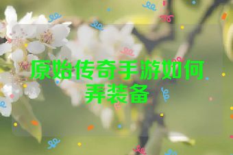 原始传奇手游如何弄装备