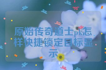 原始传奇道士pk怎样快捷锁定目标显示