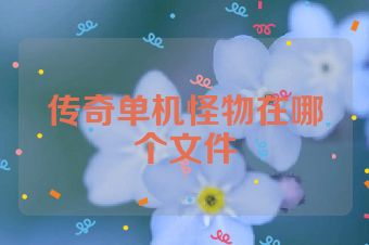 传奇单机怪物在哪个文件