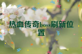热血传奇boss刷新位置
