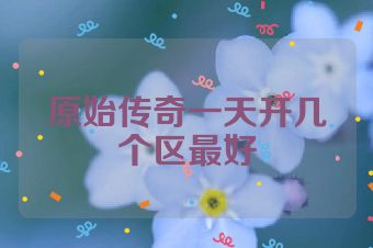原始传奇一天开几个区最好